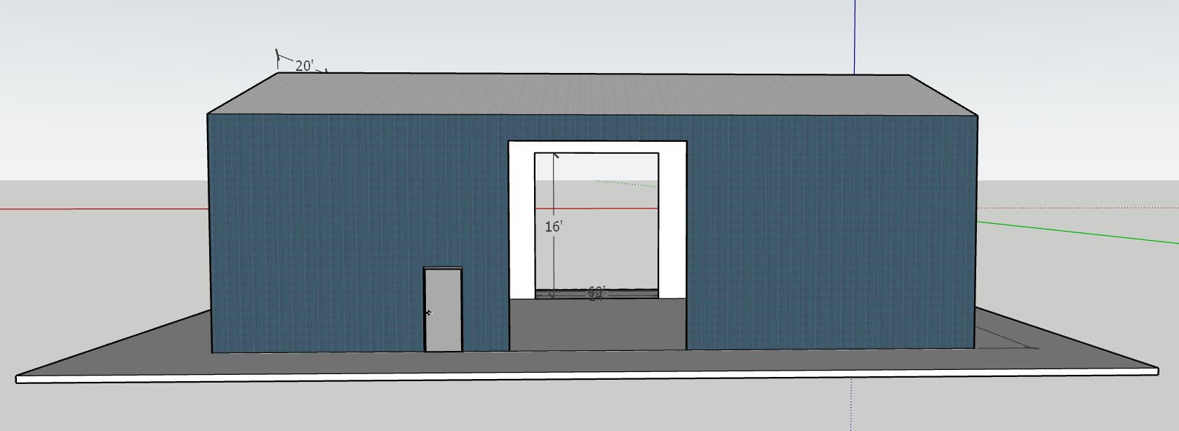 Metal Building Design Concept Front View Metal Building Design Concept Front View
